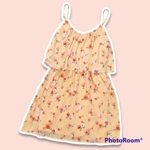 Yellow Floral Summer Dress 🏵️